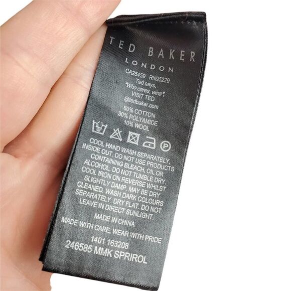 Ted Baker London Sprirol Turtleneck Knit Sweater Pullover Textured Designer Mens - Picture 7 of 9